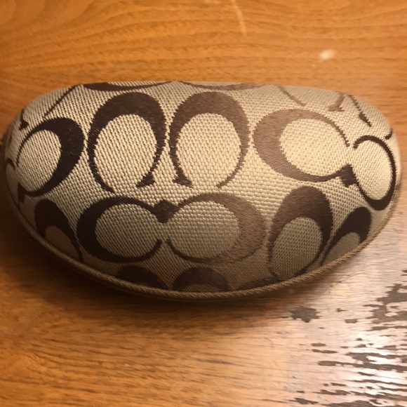 Coach Red/Burgundy & Silver Signature C Sunglasses with Brown Signature C Case - Picture 11 of 14